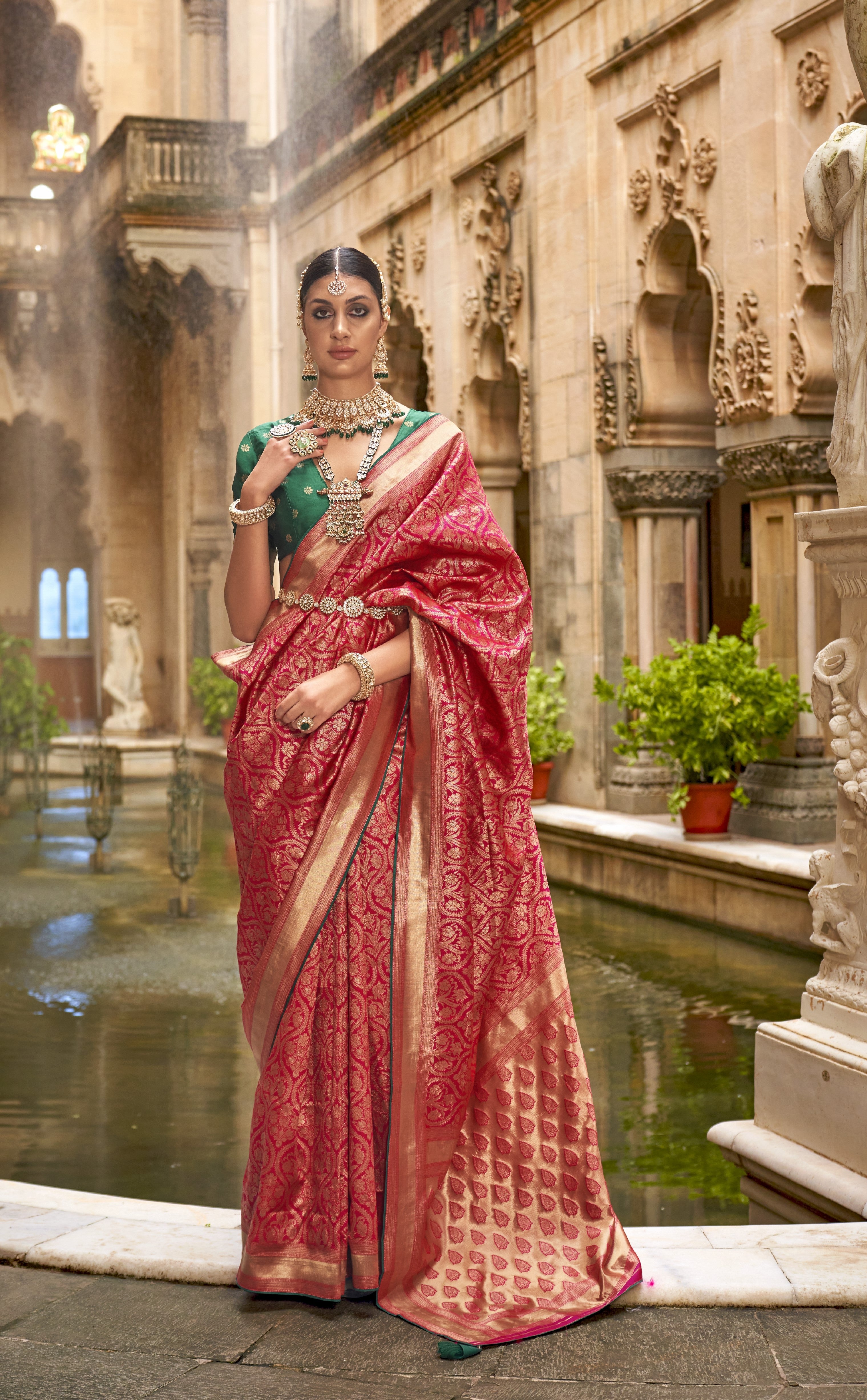 Festive Wear B.C.P Silk Banarasi Saree With Matching Blouse