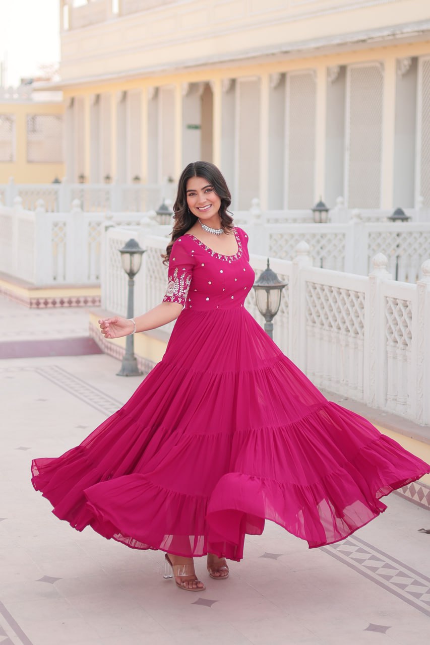 Pink Anarkali Suit for Women