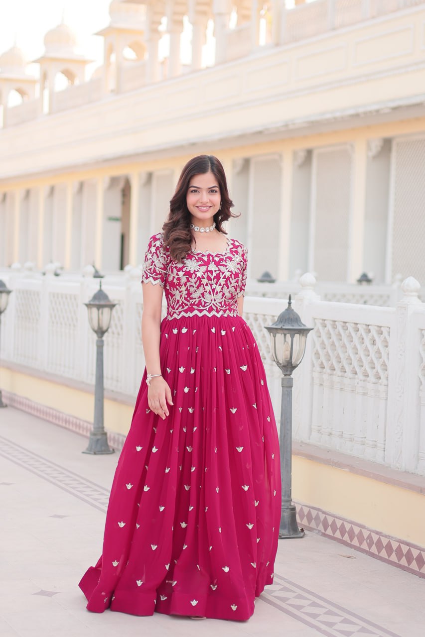 Straight Long Anarkali Suit for Wedding Occasion