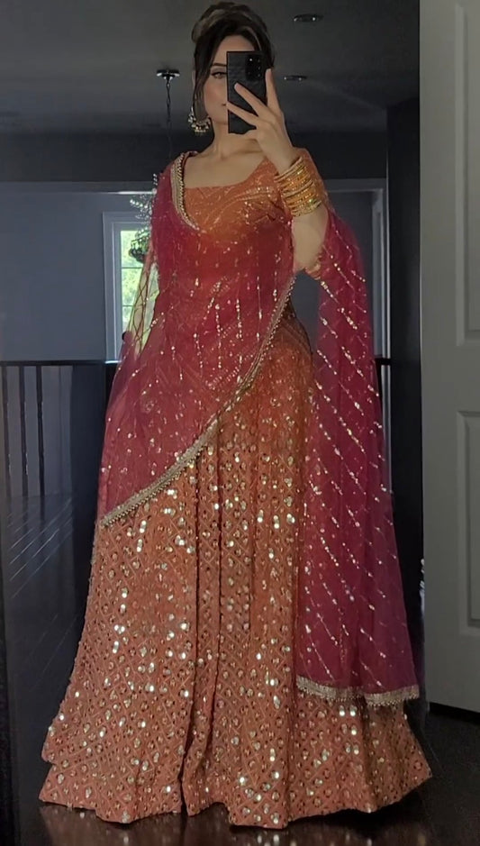 Designer Heavy Faux Georgette Lehenga Choli With Elegant Embroidery Work, Traditional Dress for Women