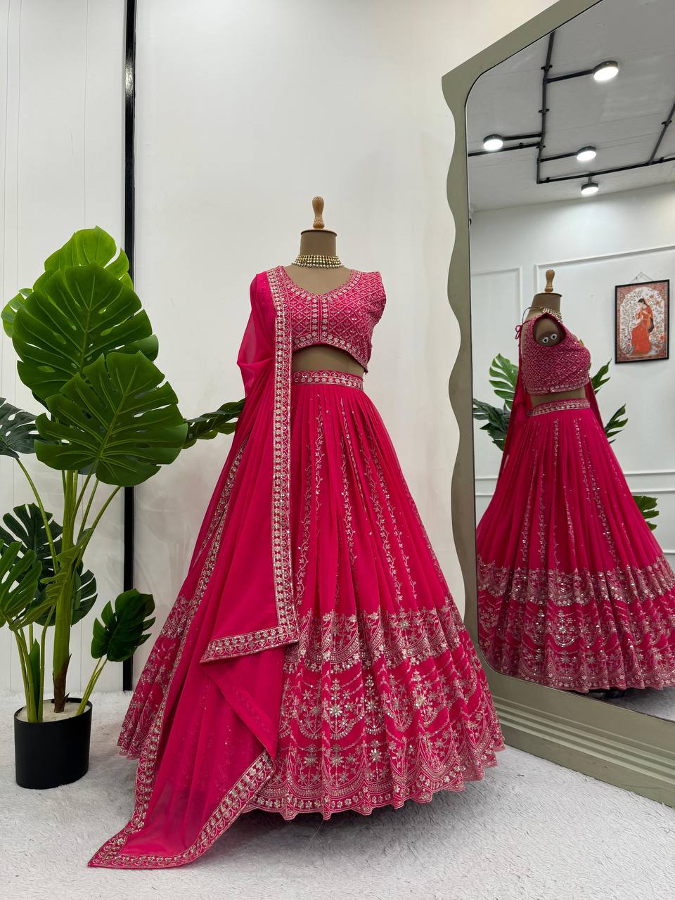 Pink Lehenga Choli for Wedding Occasion