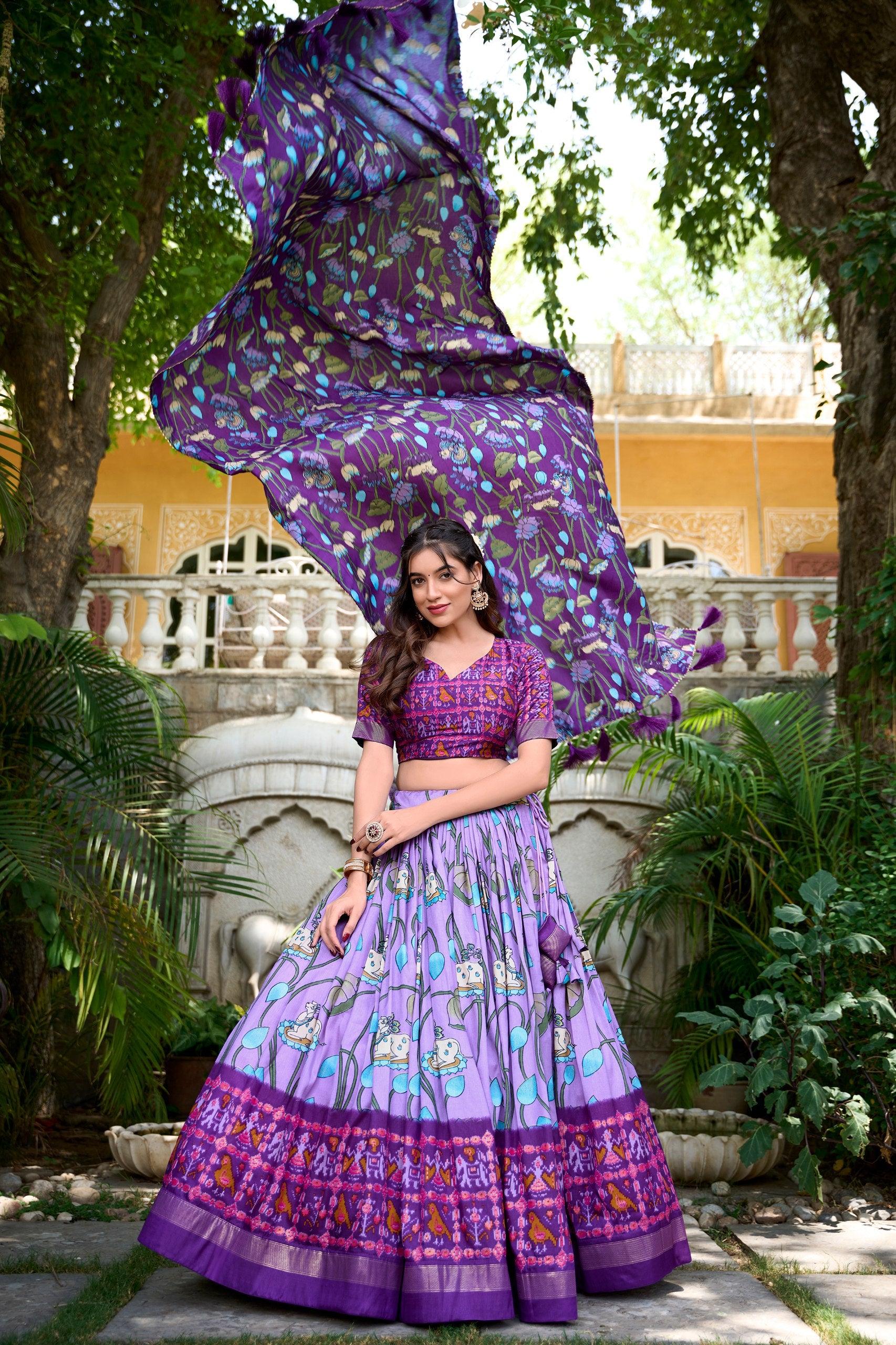 Tussar Silk Lehenga Choli for Mom