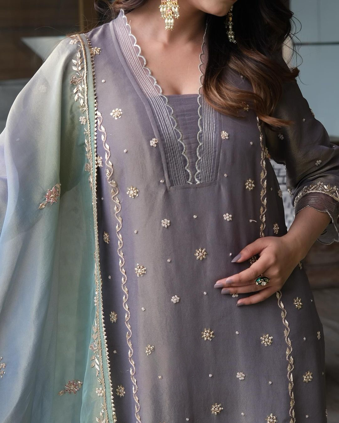 Pure Jimmy Choo With Embroidery Salwar Kameez for Women