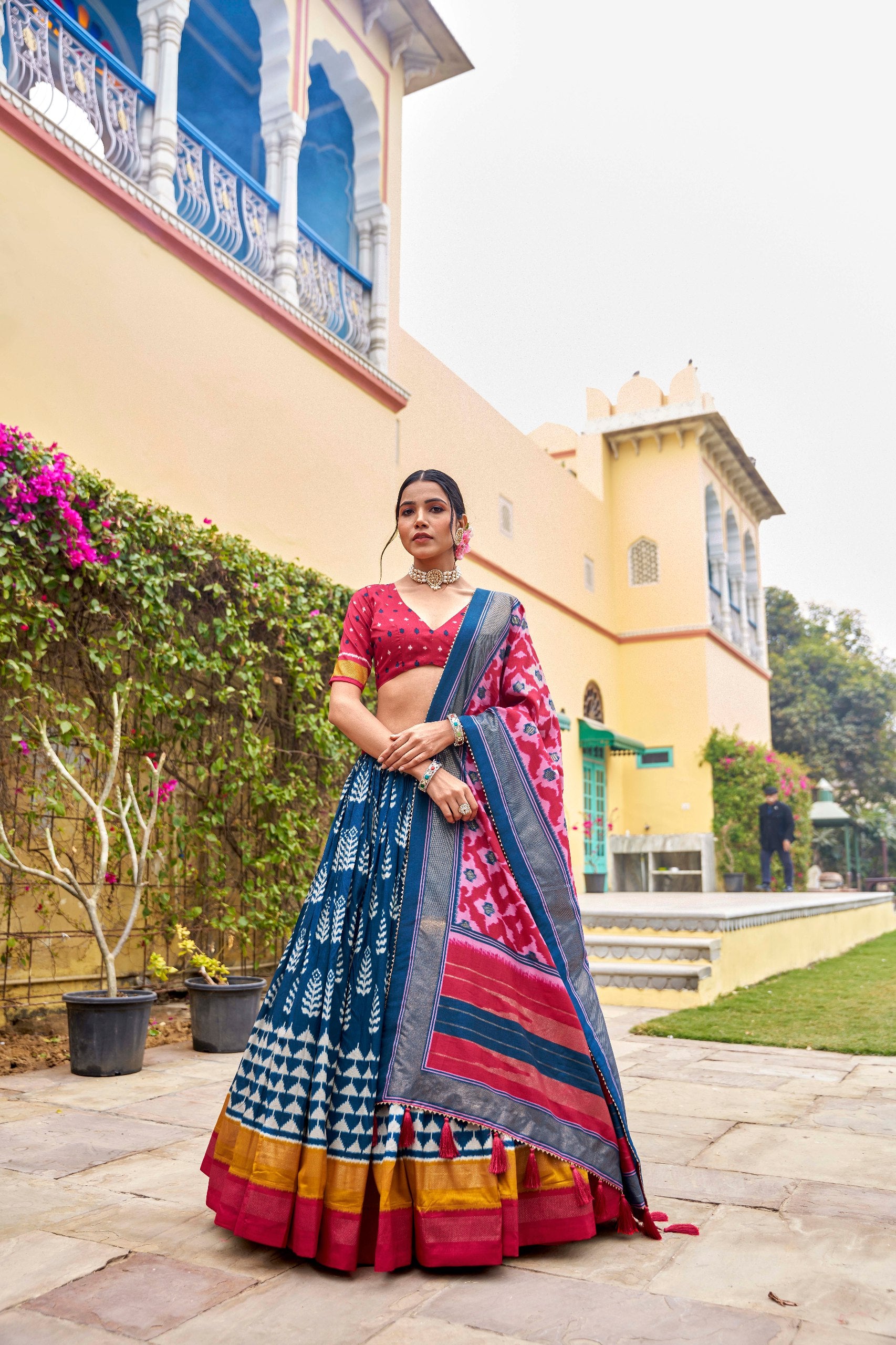 Printed Silk Designer Lehenga Choli, Full Stitched Weddig Outfits