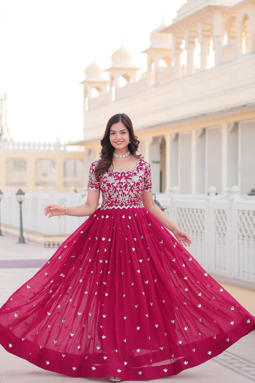 Straight Long Anarkali Suit for Wedding Occasion