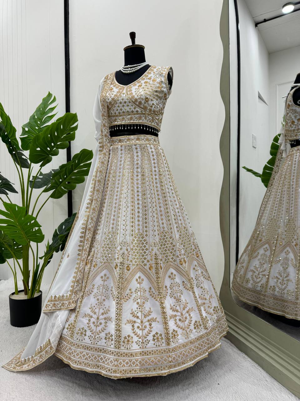 Georgette embroidery Lehenga Choli for Wedding Outfit