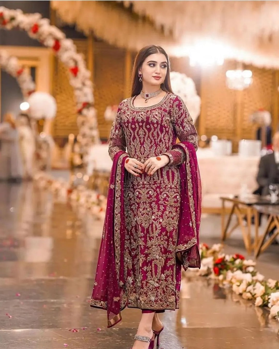 Wedding Wear Heavy Micro Cotton Salwar Kameez Set For Eid Special