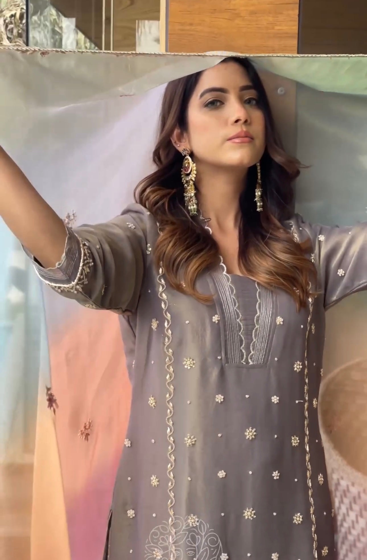 Pure Jimmy Choo With Embroidery Salwar Kameez for Women