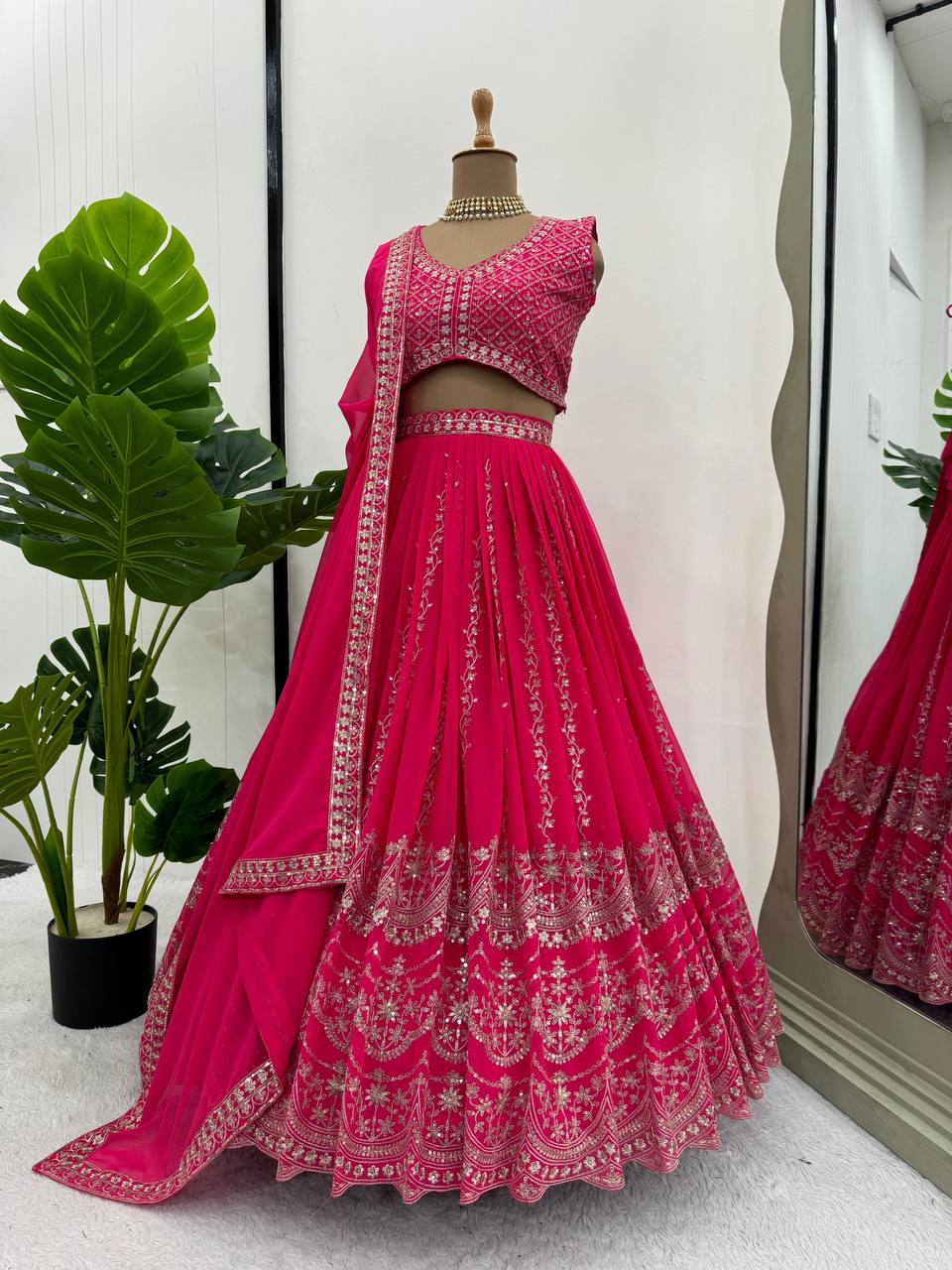 Pink Lehenga Choli for Wedding Occasion