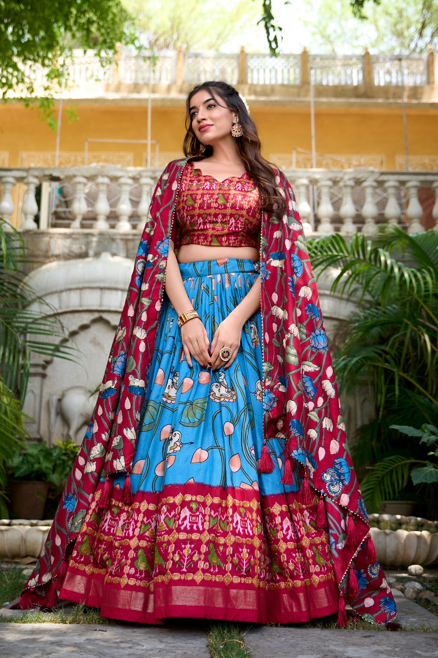 Tussar Silk Lehenga Choli for Mom