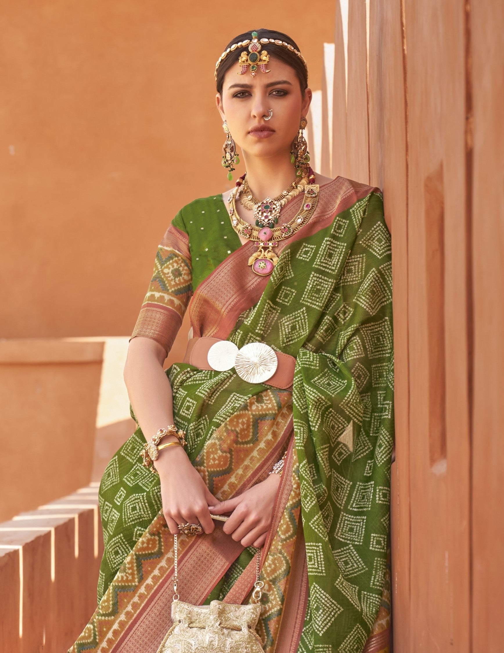 Traditional Wear Cotton Silk Patola Saree For Women