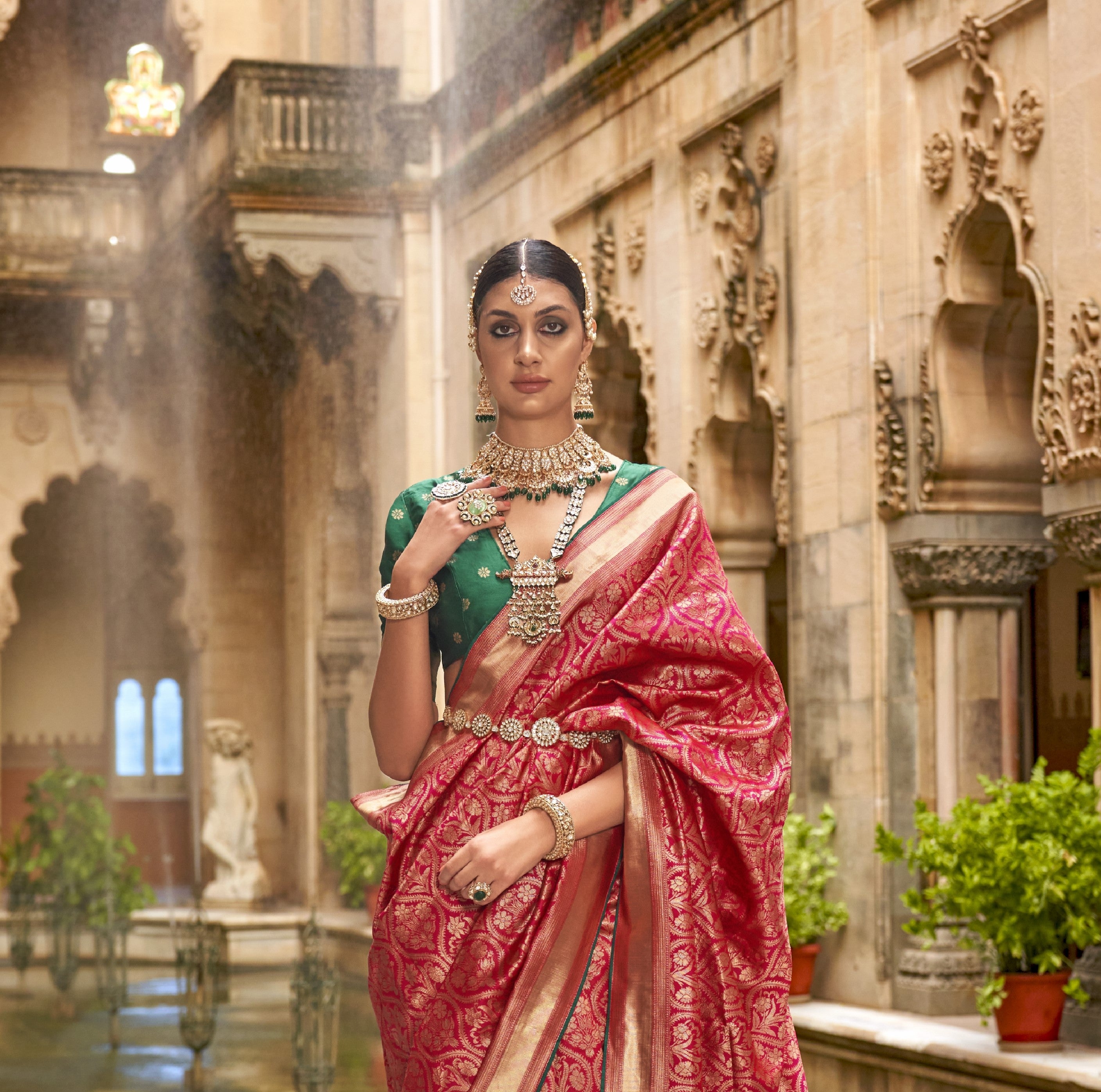 Festive Wear B.C.P Silk Banarasi Saree With Matching Blouse