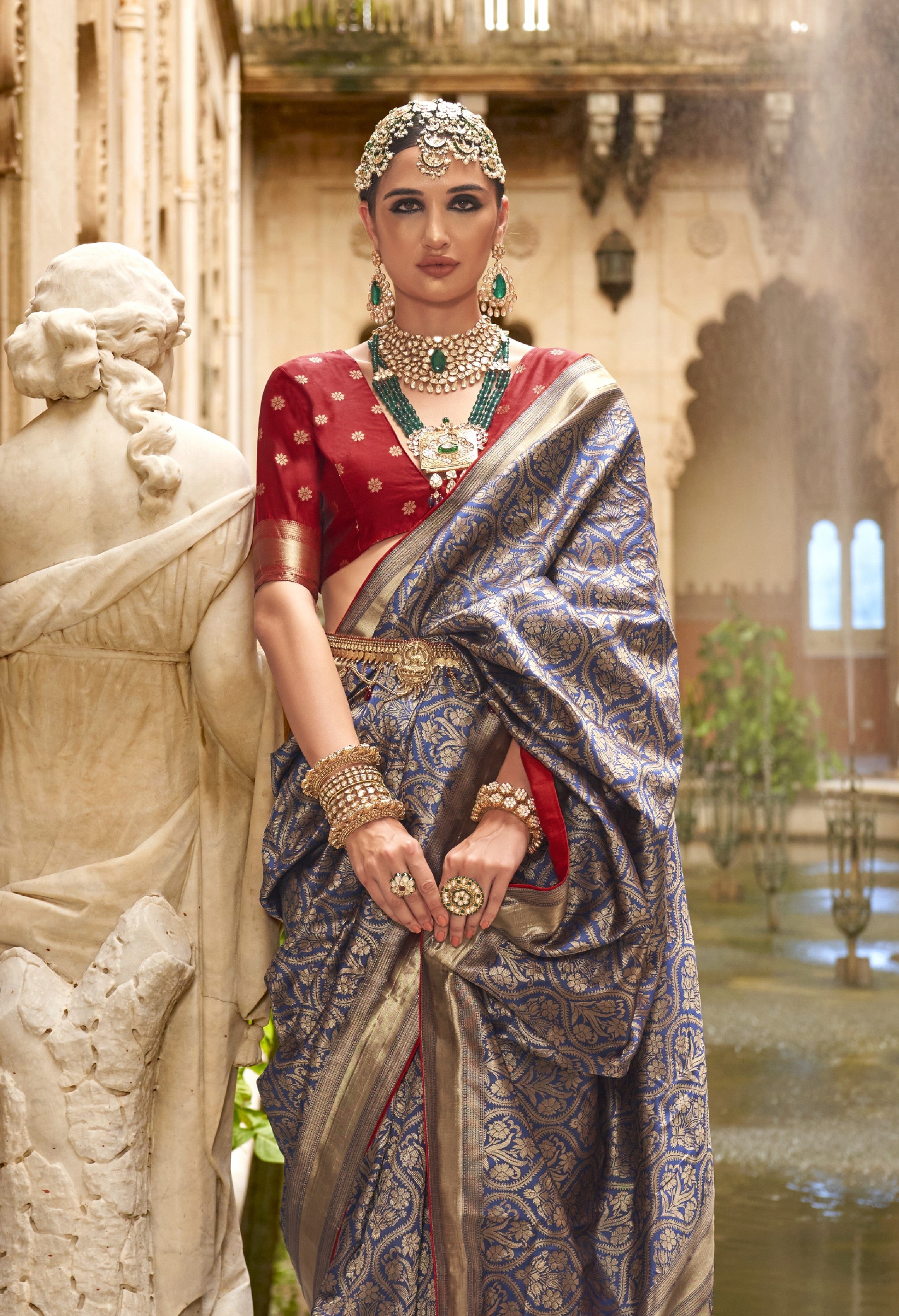 Banarasi Silk With Super Magnum Finish Heavy Saree