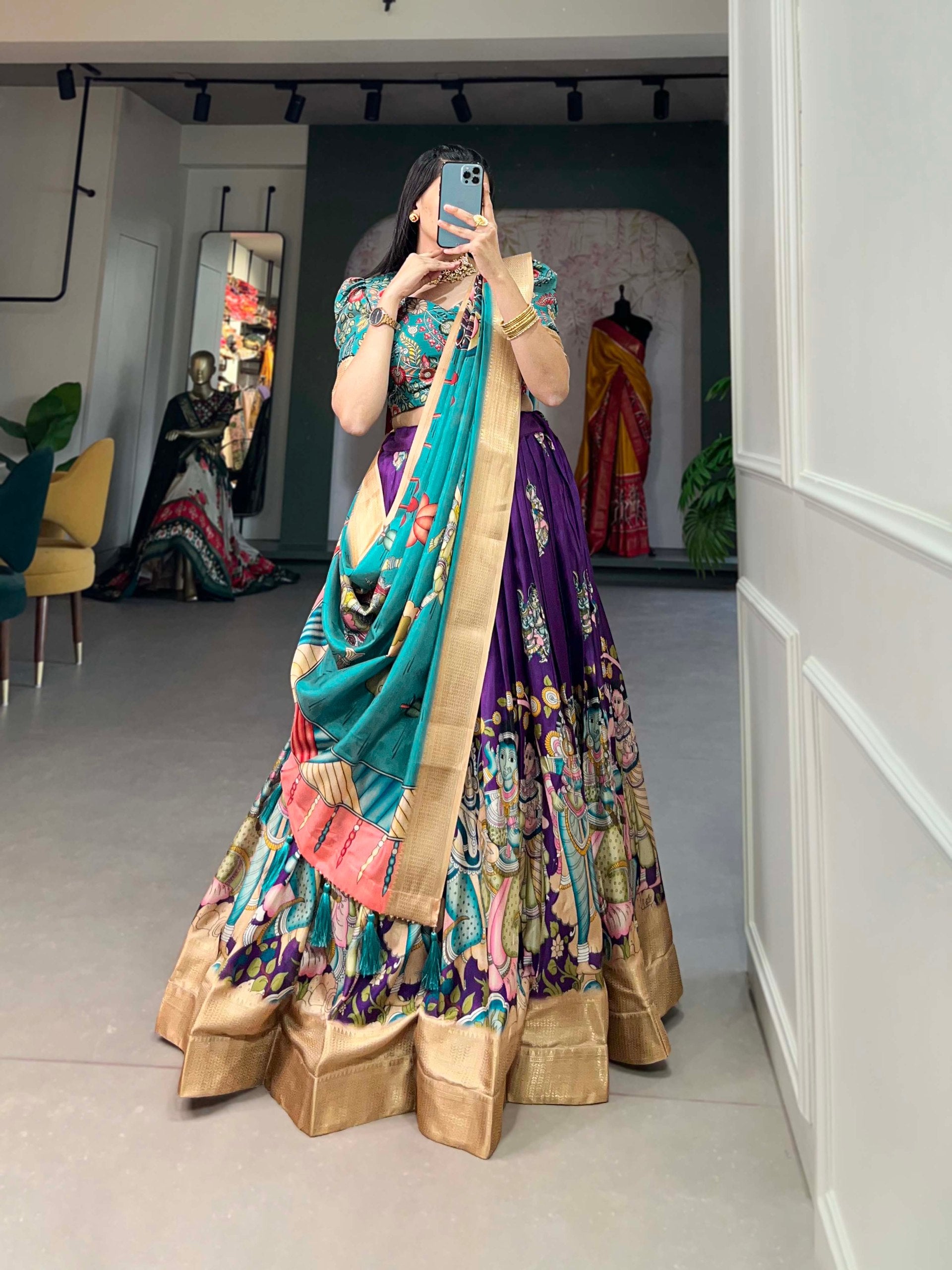 Printed Ready To Wear Lehenga Choli For Wedding, Women Clothing