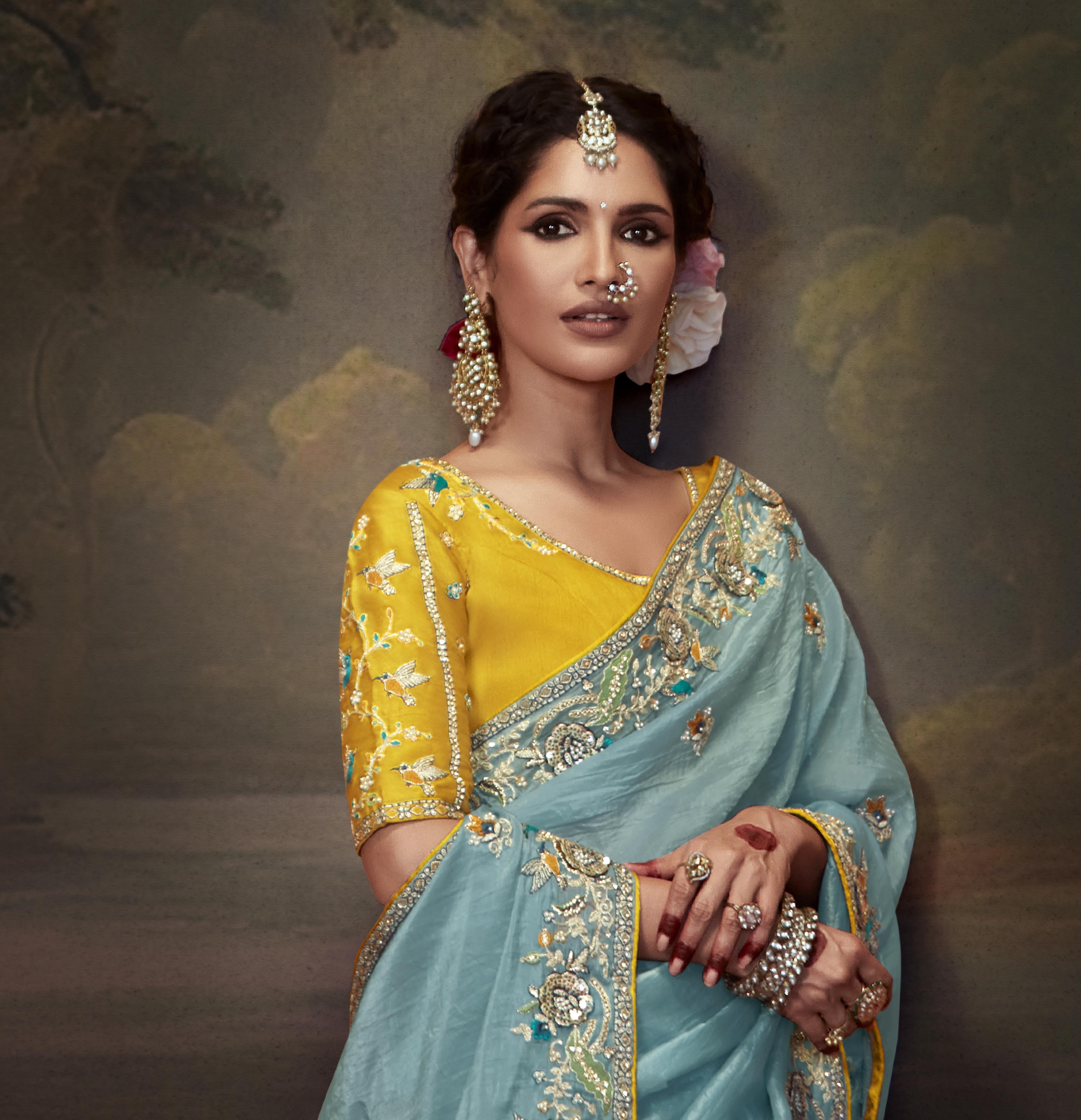 Soft Silk with Embroidery Work Designers Saree