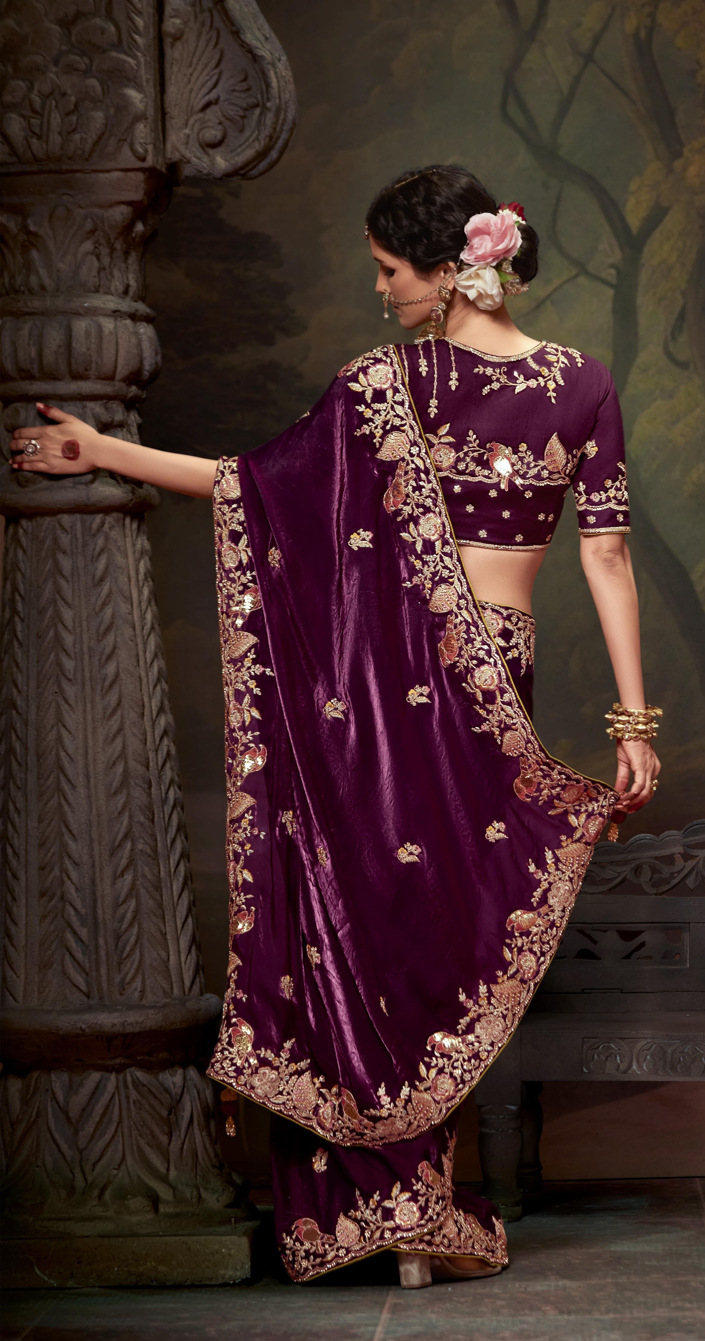 Soft Silk Saree with Designer Blouse for Women