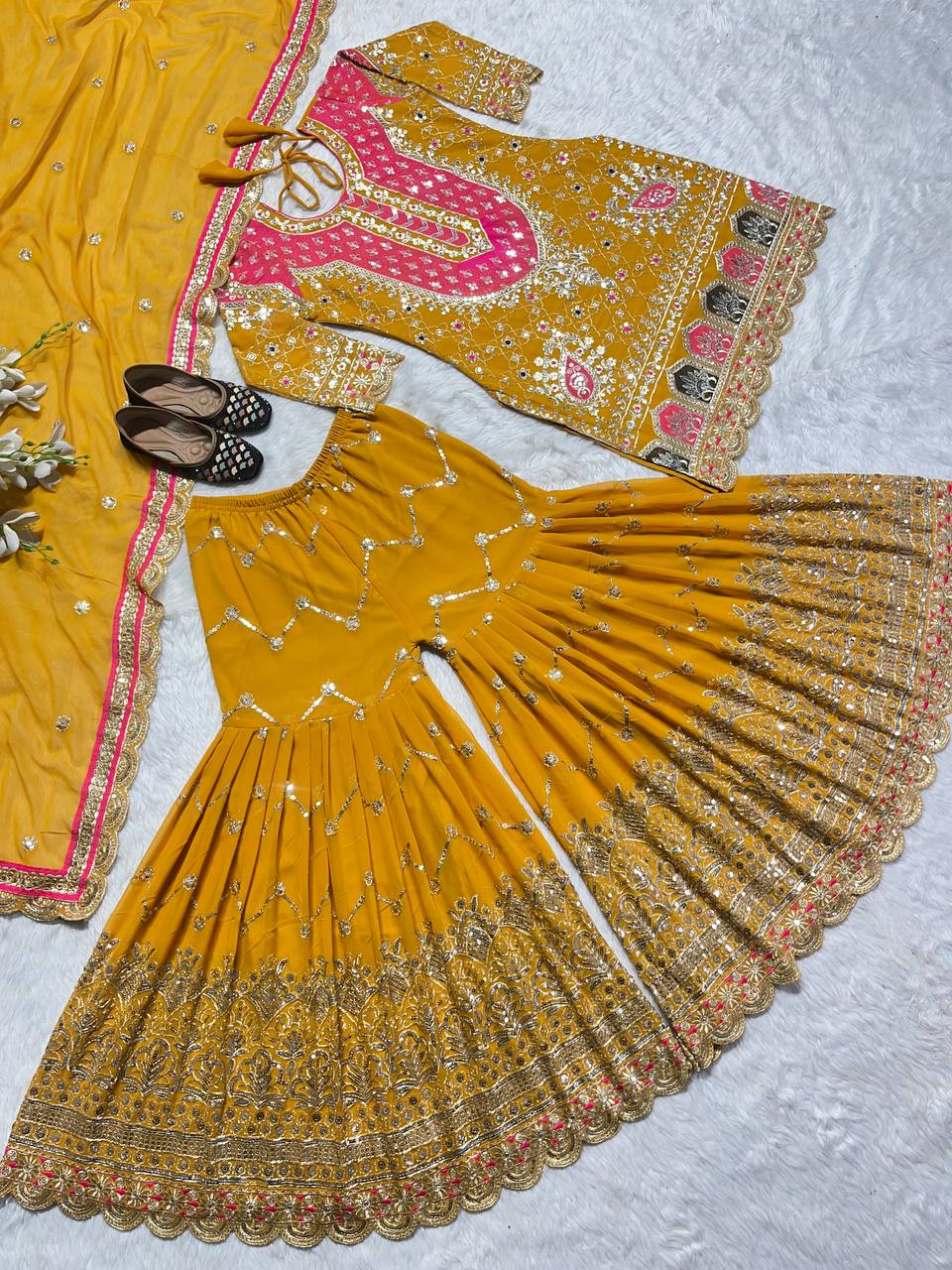 Punjabi Wedding Sharara Set for Women