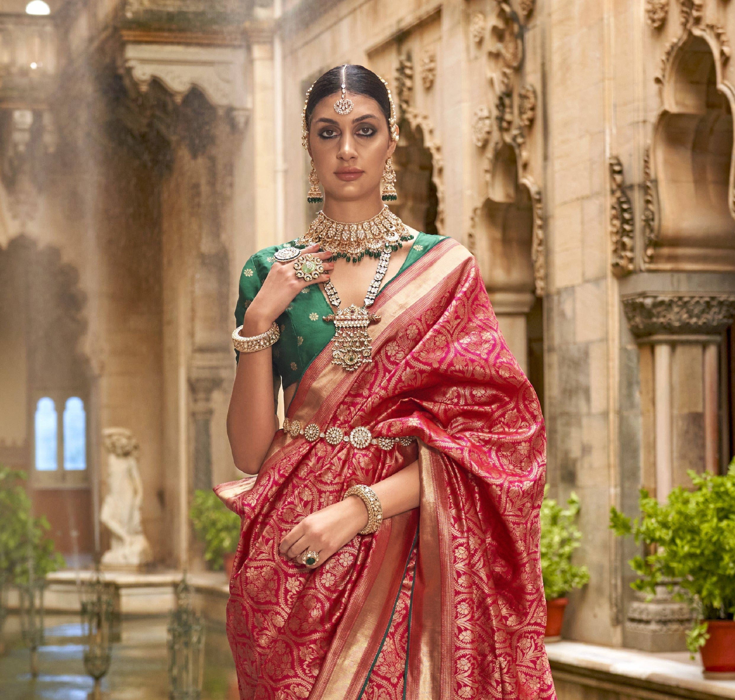 Festive Wear B.C.P Silk Banarasi Saree With Matching Blouse