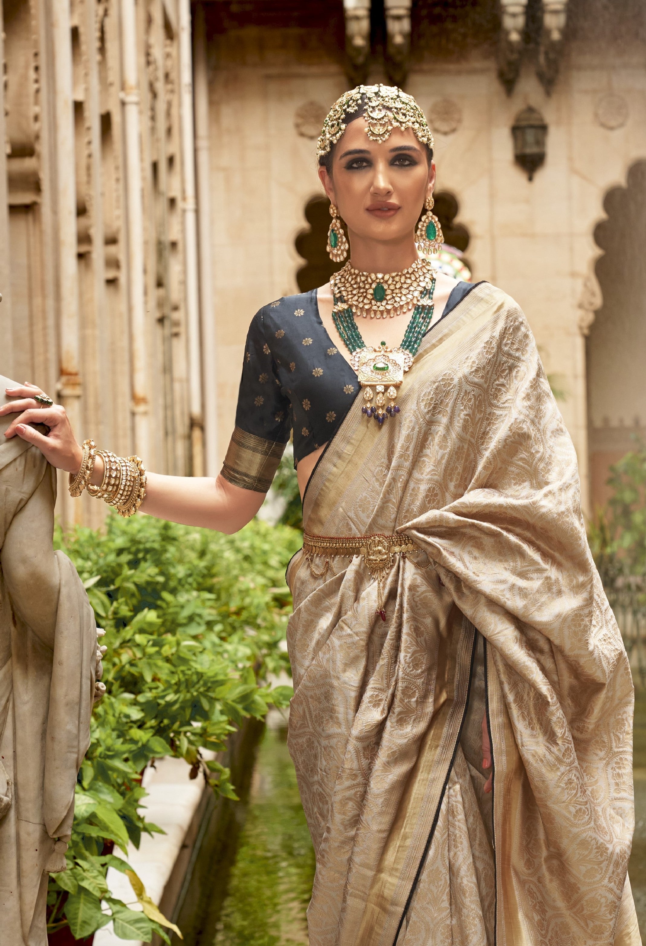 Banarasi Design Silk Wedding Wear Saree For Women