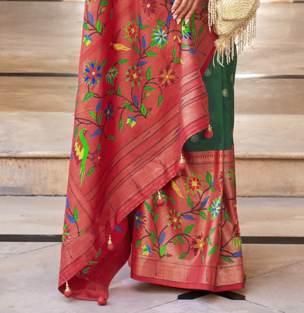 Green Paithini Design Silk Saree with Blouse