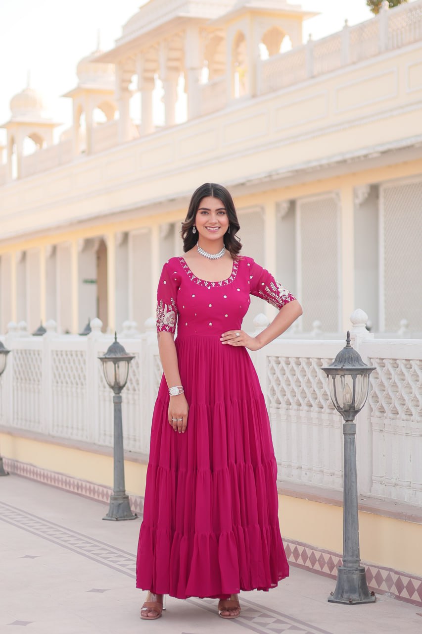 Pink Anarkali Suit for Women