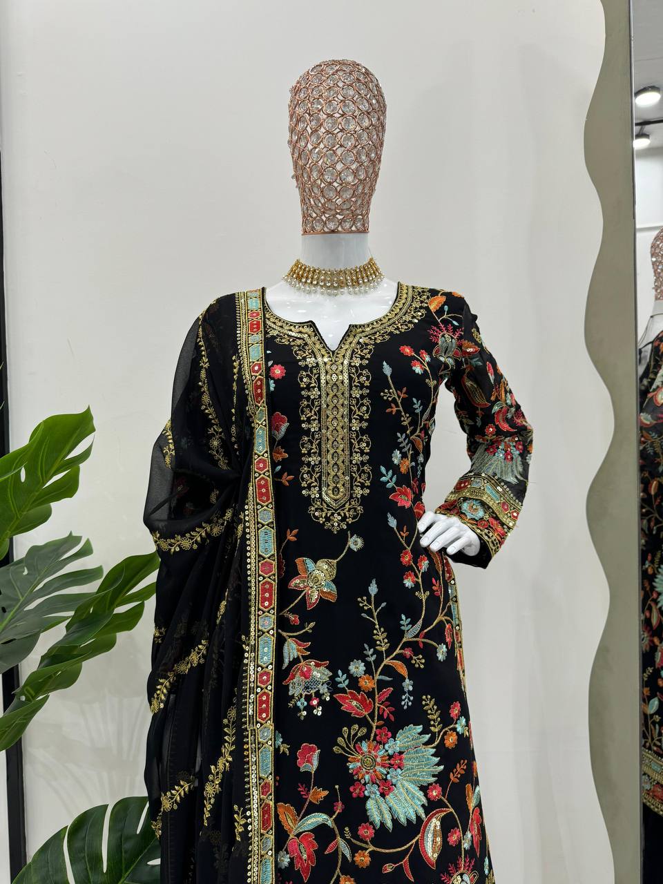 Faux Georgette Pakistani Sharara Suit for Women