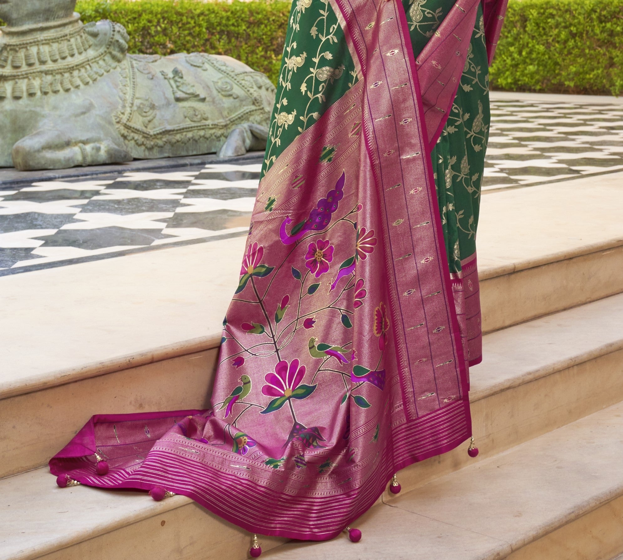 Silk with Paithini Design Saree with Blouse