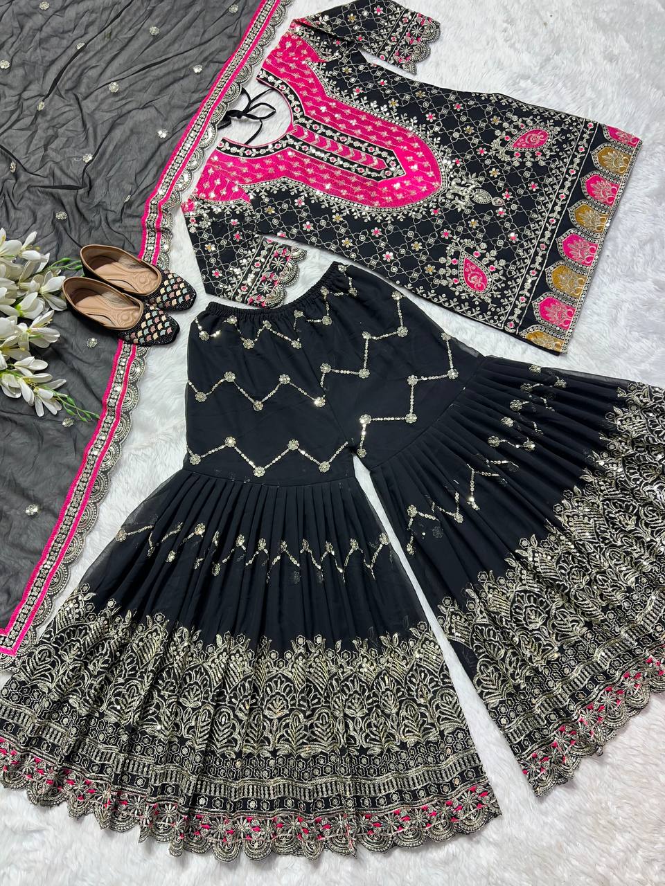 Punjabi Wedding Sharara Set for Women