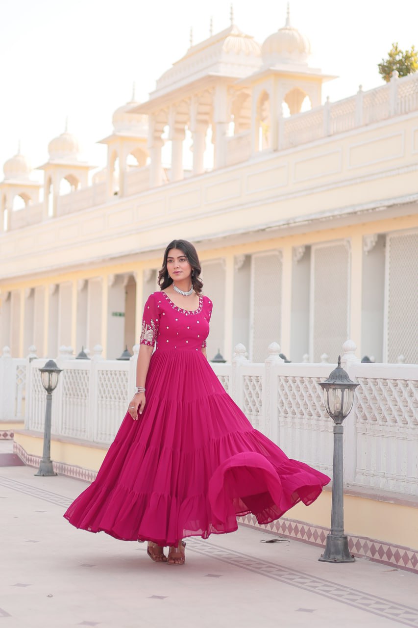 Pink Anarkali Suit for Women