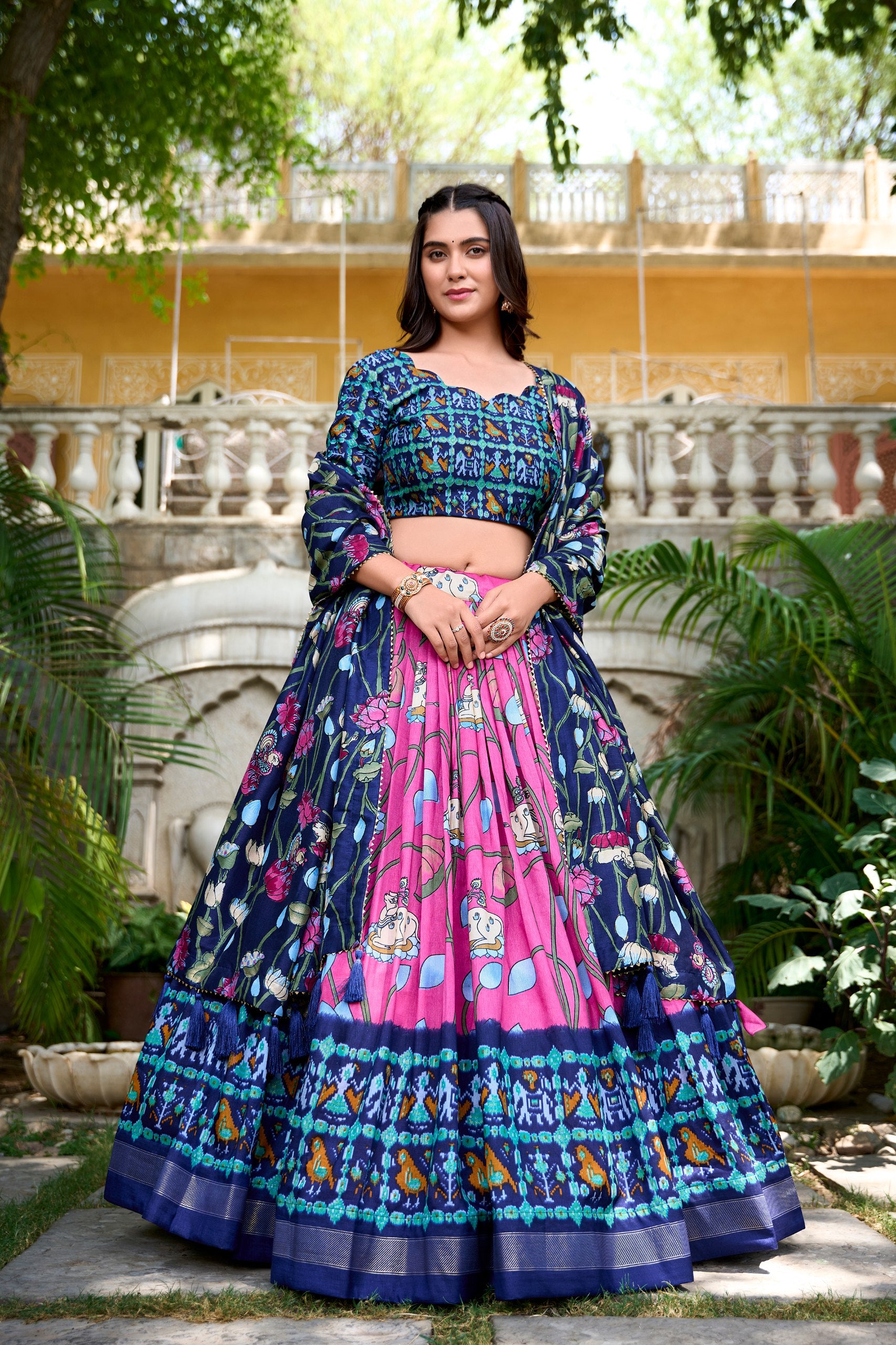 Tussar Silk Lehenga Choli for Mom