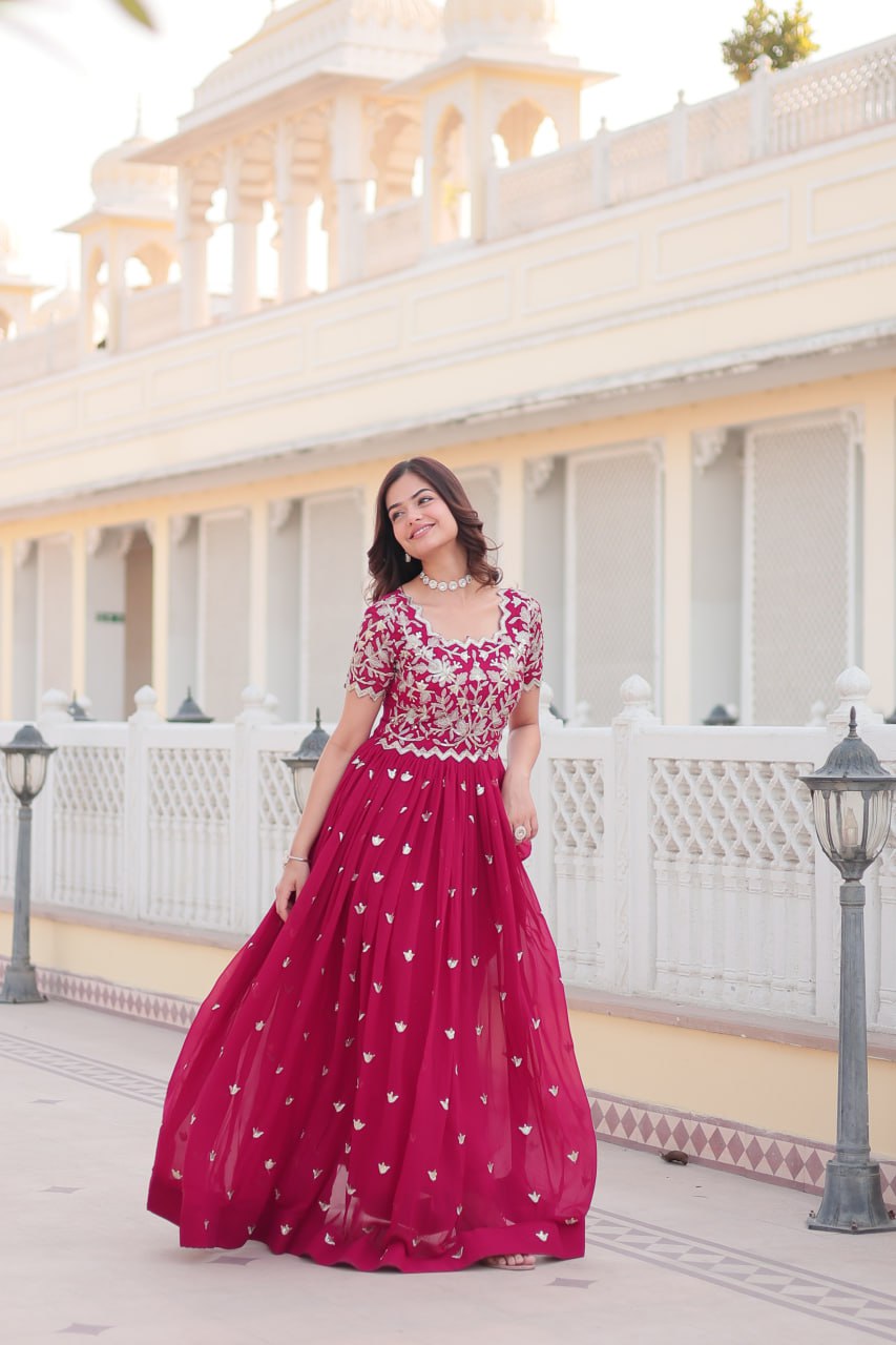 Straight Long Anarkali Suit for Wedding Occasion