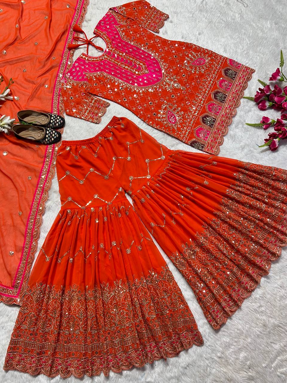 Punjabi Wedding Sharara Set for Women