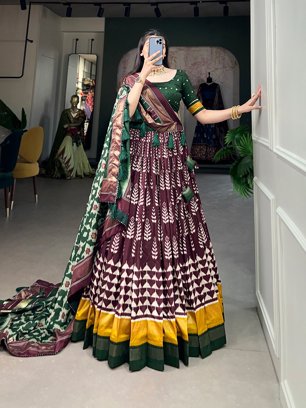 Navratri Special Silk Chania Choli For Women, Traditional Outfits