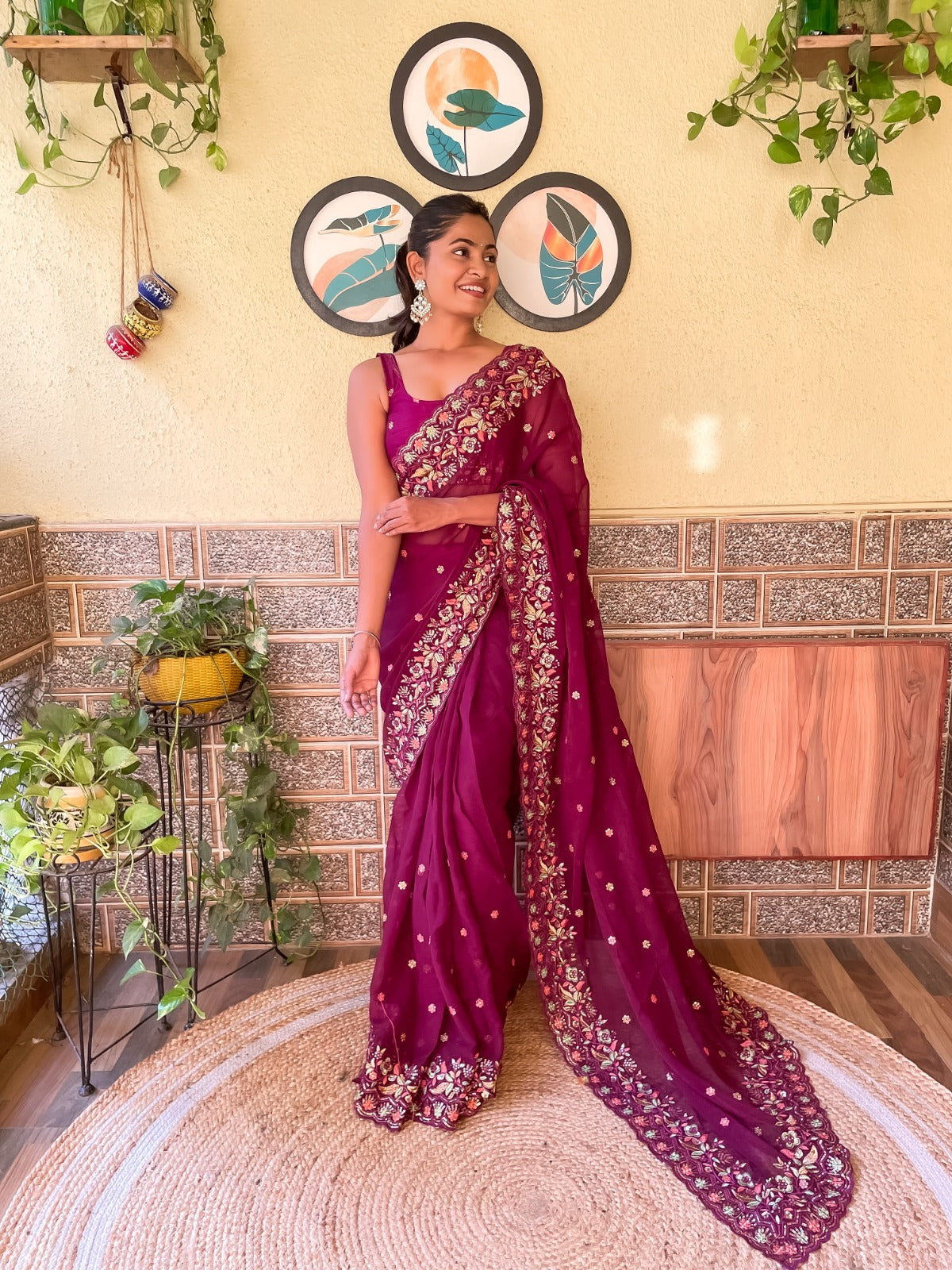Designer Shimmer Silk Saree With Exquisite Work, Festive & Indian wear Saree For Women