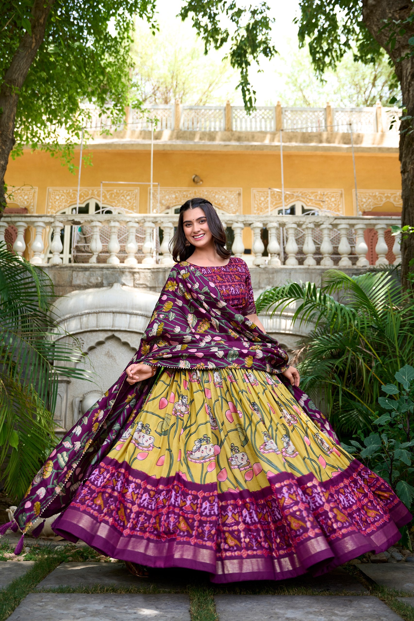 Tussar Silk Lehenga Choli for Mom