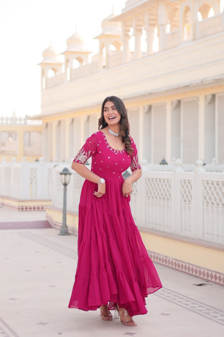 Pink Anarkali Suit for Women