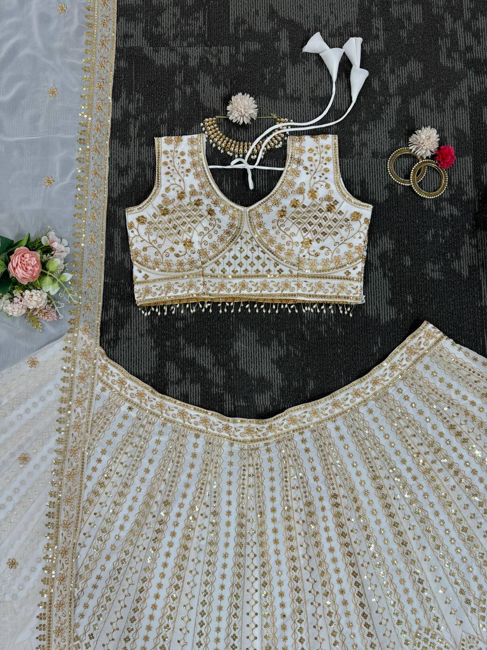 Georgette embroidery Lehenga Choli for Wedding Outfit