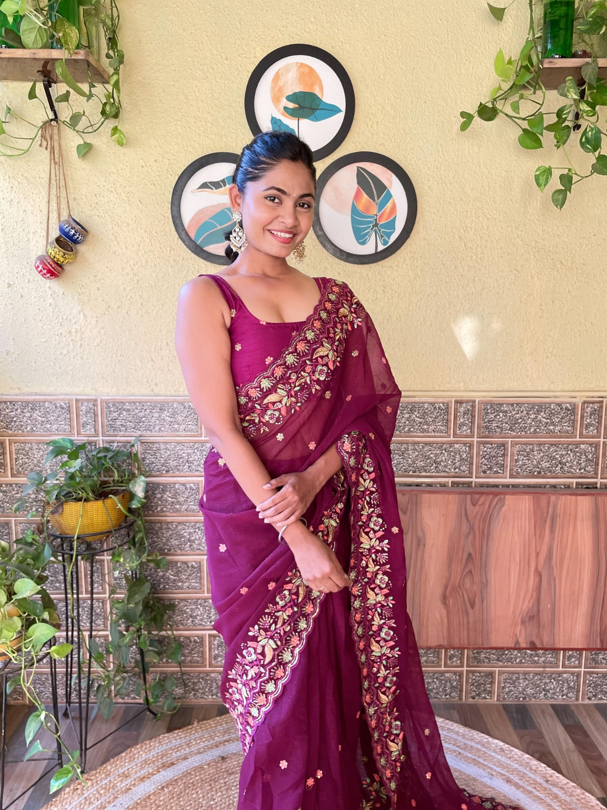 Designer Shimmer Silk Saree With Exquisite Work, Festive & Indian wear Saree For Women